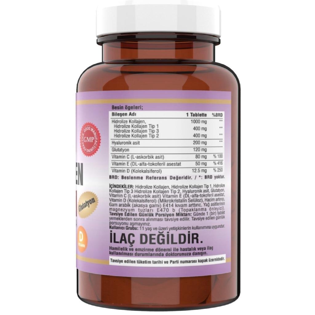 Коллаген типа 1-2-3 (коллаген) 1000 мг 90 таблеток Глутатион Биотин 60 таблеток 2 Продукт 1 Значение