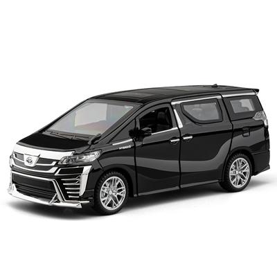 1/32 Toyota Vellfire MPV Модель автомобиля из сплава Звук и свет Инерционный механизм Детская игрушка Коллекционные предметы Подарок на день рождения