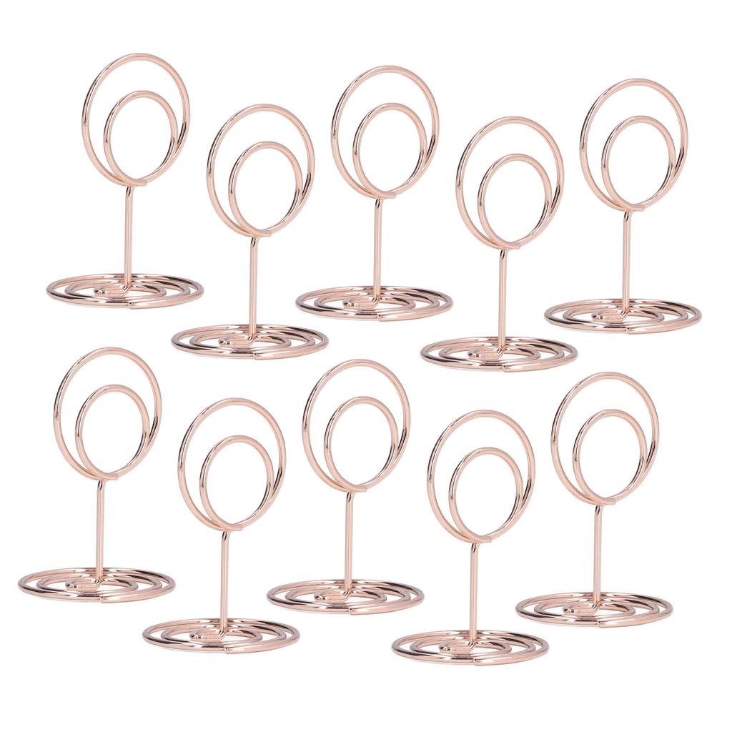 10pcs Table Number Holder Convenient Practical Round Base     Stable Elegant   Home Decoration