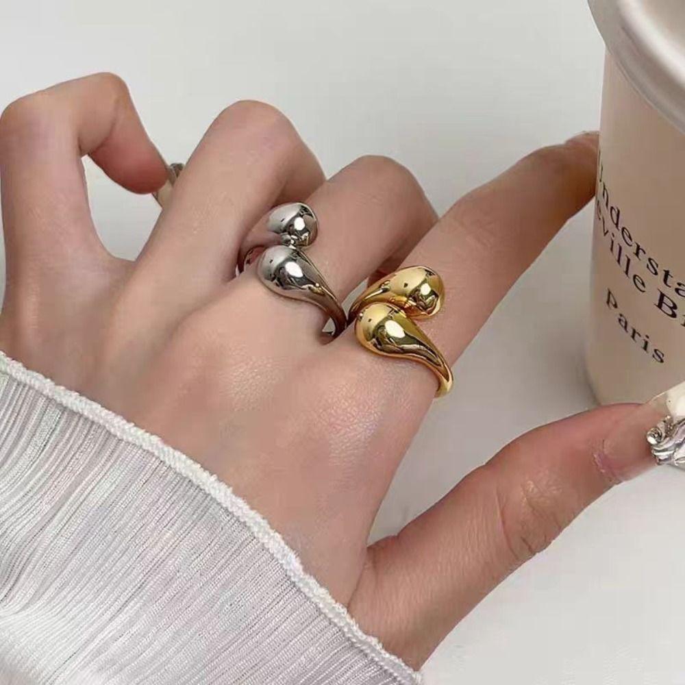 Минималистское кольцо из нержавеющей стали, модные украшения, новые украшения на палец для женщин