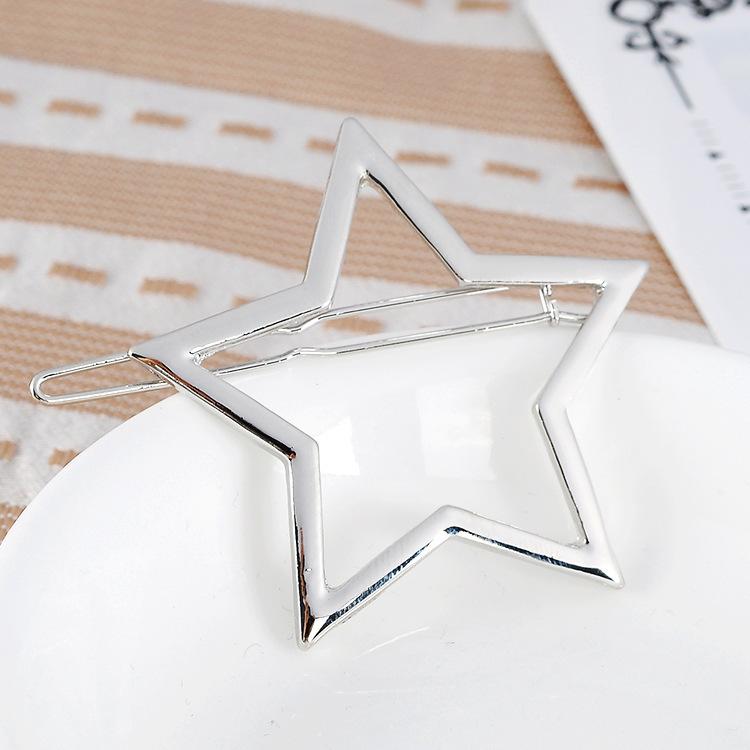 Korean Style Hollow Star Hair Clip – Minimalist Metal Side Clip for Women & Girls, Versatile Hair Accessory for Daily Wear