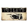 Restroom Metal Signs Wall Decor Plaque Metal Vintage License Plate for Home Bar Club Toilet Bathroom Restroom