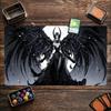 Extra Large Playmat Dark Fallen Angel Fantasy Print Stitched Border Anti‑Slip Rubber Mat For Board Card Game Gaming Home Office