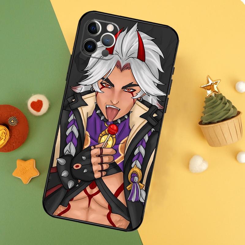 Чехол для телефона Genshin Impact Аратаки Итто Для iPhone 17 Pro Max 17Air 16E 15 14 13 12 11 16 Pro Max Mini Ударопрочный чехол