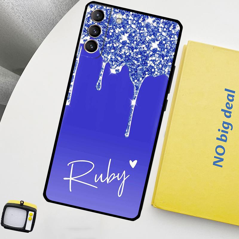 Глянцевый Блестящий Персонализированный Чехол для Samsung Galaxy S22 Ultra S23 FE S9 S10 Note 10 Plus Note 20 Ultra S20 S21 FE