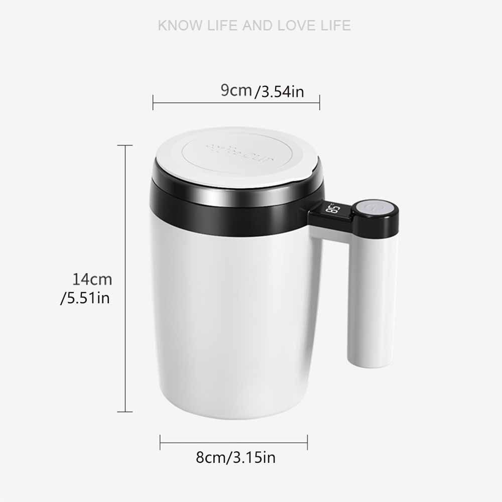 Digital Display Coffee Mug Temperature Measurement Rotating Blender Cup Electric Stirrer Mug  Milk
