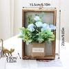 Wood Photo Frame Imitation Flowers Decoration 3D Handmade Artificial Flower Wall Hanging