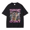 Funny Throat Goat Graphic Print T-shirts Male Fashion Oversize Streetwear Men Women Casual High Quality Pure Cotton Short Sleeve