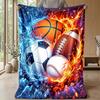 Sports Ball Fusion 1 Theme blanket Lightweight Warm Flannel Blanket Decorative Throw Blanket for Home Decoration