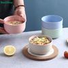 Экологичная миска из пшеничной соломы - 4 разноцветные миски для ежедневных приемов пищи и закусок