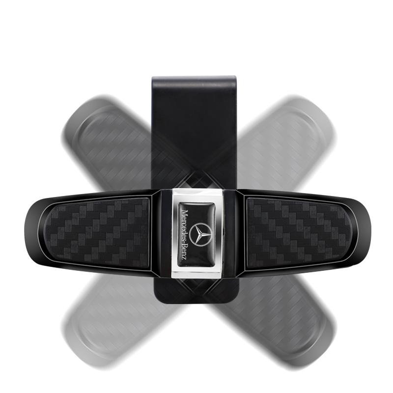 ZQE1 Car Sun Visor Clip 360 Rotation Sunglasses Ticket Card Clamp For Mercedes Benz AMG W205 C300 W203 W206 W108 W124 W126 W140 W168