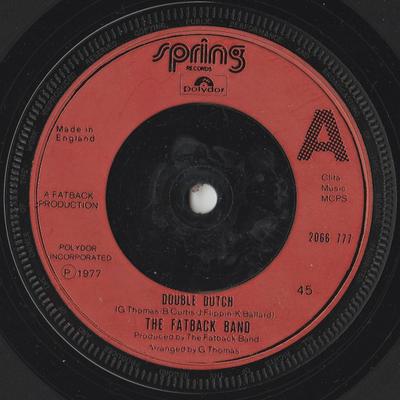 7-дюймовая пластинка FATBACK BAND - Double Dutch 2066777 Spring Records 1977 UK Soul/Funk Б/у