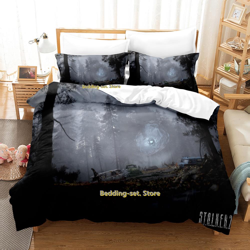 Новая игра S.T.A.L.K.E.R. 2 Набор постельного белья "Сердце Чернобыля" Мультяшный Аниме Трехсекционный Набор Взрослый Детская Спальня Комплекты Пододеяльников Literie