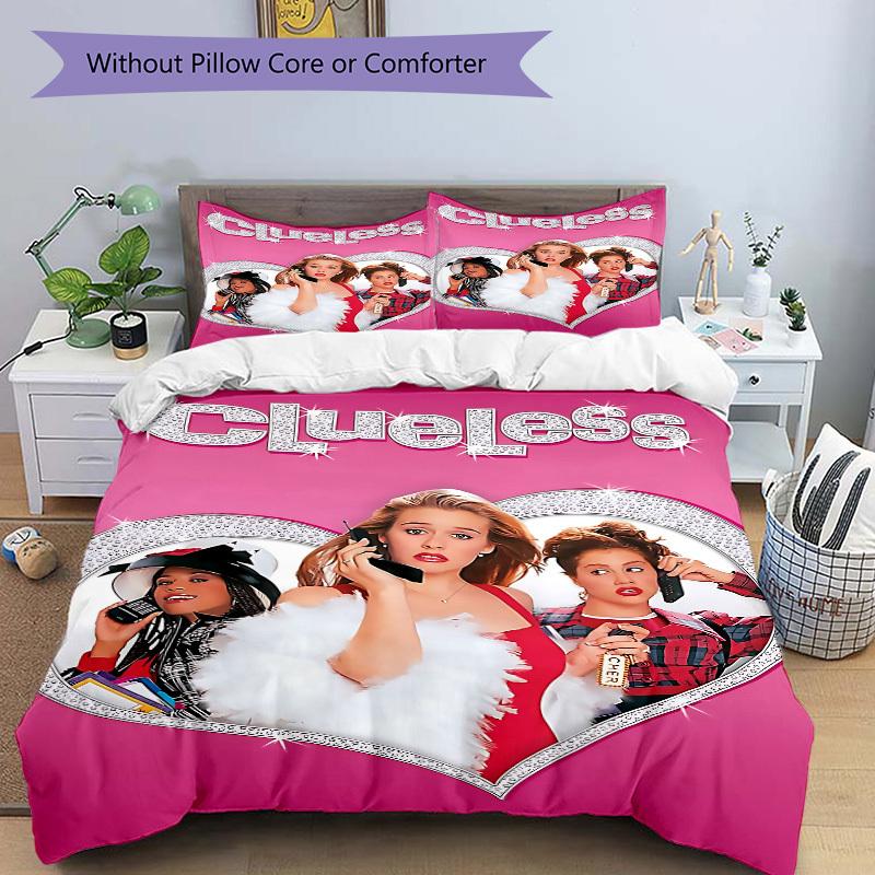 3pcs Clueless Movie Duvet Cover Set, 1 Duvet Cover + 2 Pillowcases (No Insert), High-Definition Print, Home & Dorm Set yy251208035
