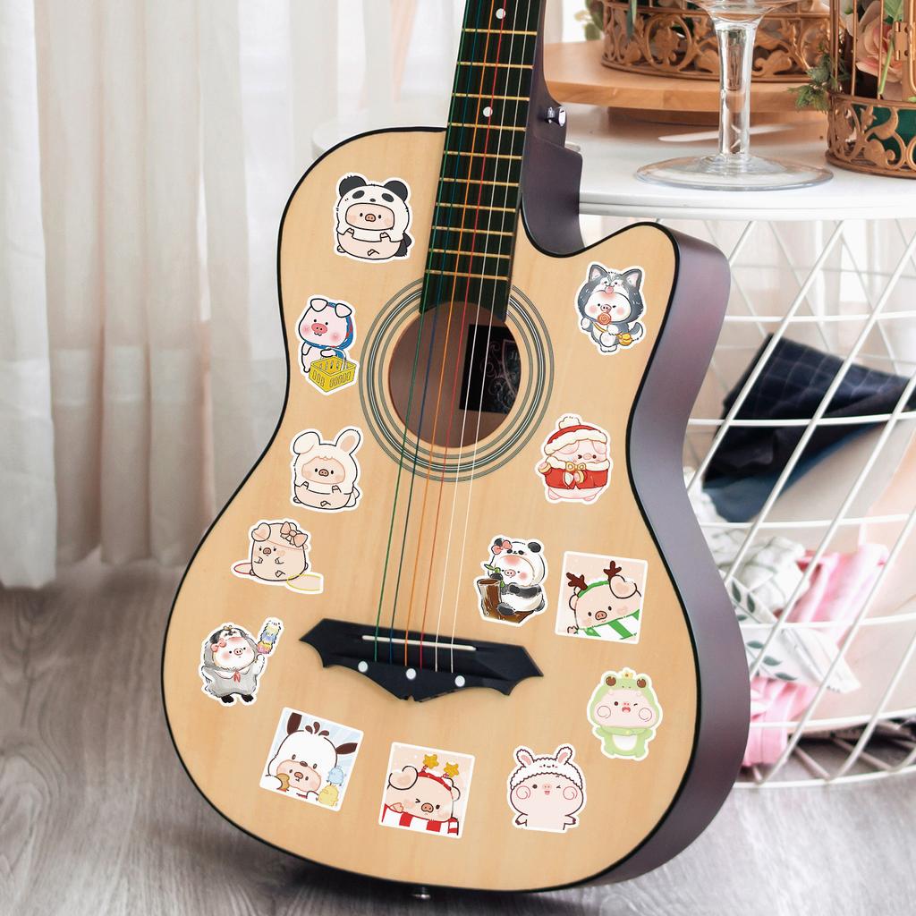 50 Cute Little Pig Stickers Mobile Suitcase Waterproof Decorative Stickers Children's Hand Account Stickers
