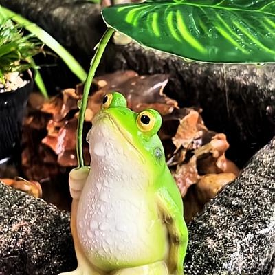 Лягушка Украшение для зонта Садовый двор Декорация для аквариума Балкон Вход Поделки Настольные миниатюры