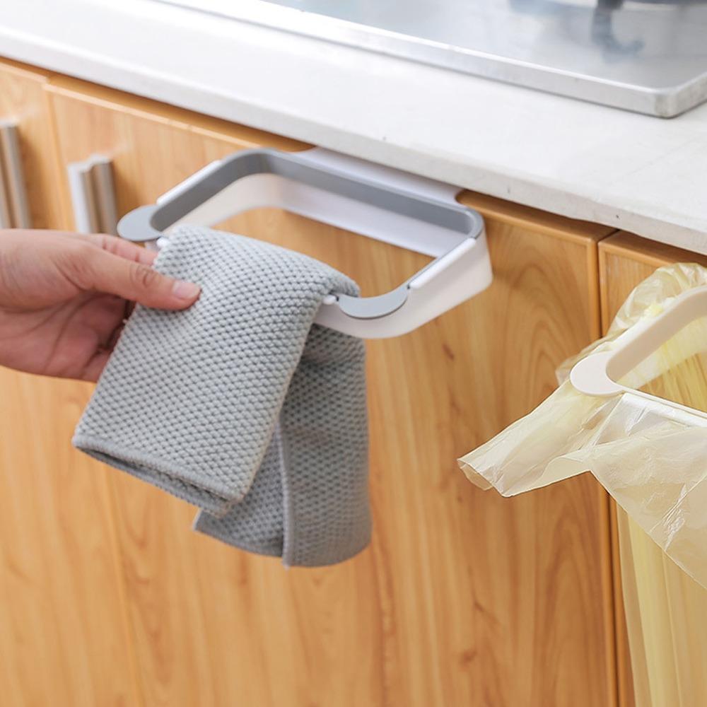 2PCS 7.28in×4.72in×1.38in Garbage Bag Holder Plastic Hanging Trash Can  For Kitchen