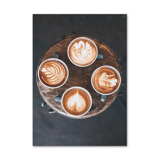 Завтрак шоколадное кольцо торт кофе хлеб плакаты на скандинавскую тему принты настенная живопись на холсте картины десертный магазин домашний декор