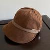 Новая модная шляпа рыбака для женщин, вельветовая, регулируемая, с подвесной маской, открывающая лицо, маленькая, весенне-осенняя, повседневная кепка с козырьком