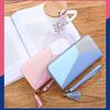 Contrasting Color Stitching Long Wallet Ladies Clutch Bag New Fashion Large Capacity Zipper Wallet Women Tassel Bag