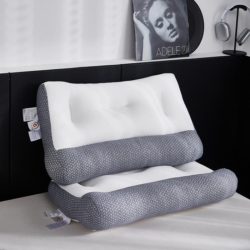 1шт Подушка из волокна, антитравматическая подушка, прочная подушка для позвоночника, домашняя подушка для взрослых, одинарная подушка