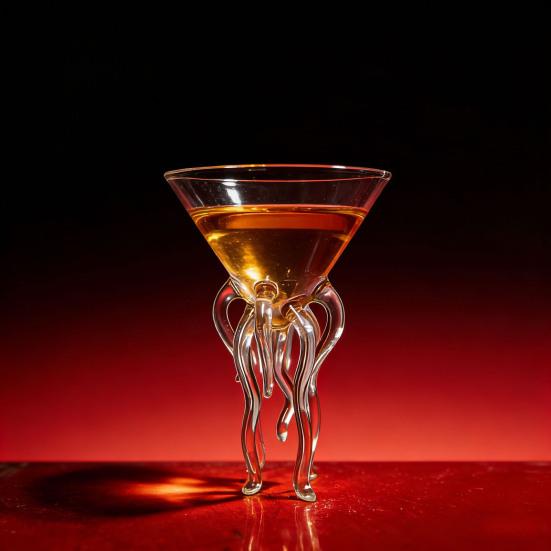 Octopus Shaped Cocktail Glass Stemmed Goblet for Wine Juice