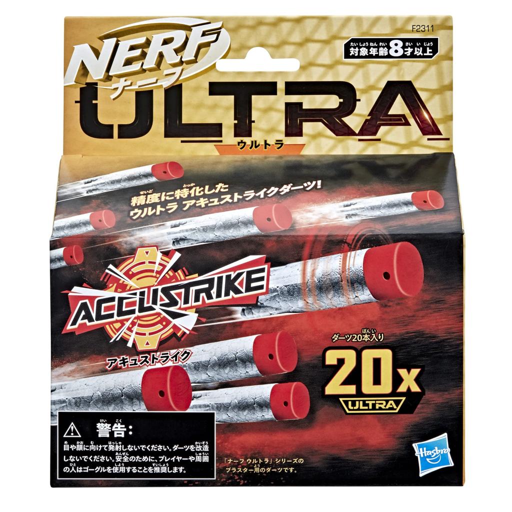 Хасбро (ХАСБРО) Сменные дротики Nerf Ultra AccuStrike, 20 шт., Высокоточные и эффективные дротики для бластеров серии Nerf Ultra, F2311, Оригинальные