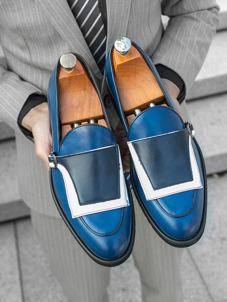 Мужские плоские дизайнерские туфли с круглым носком, повседневные кожаные деловые туфли, новые уличные противоскользящие повседневные противоскользящие деловые туфли