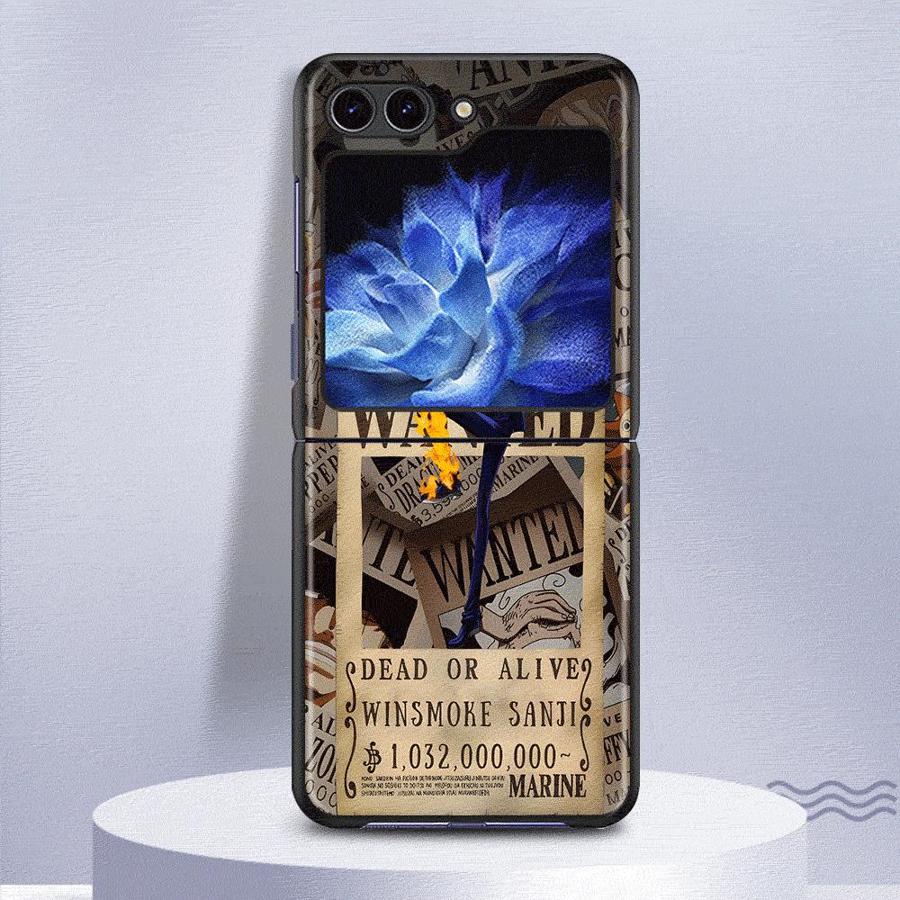 One Piece Poster Luffy Back Phone Cover Funda Case for Samsung Galaxy Flip3 Z Flip 7 6 5 4 3 Flip7 FE Flip4 Flip5 Flip6