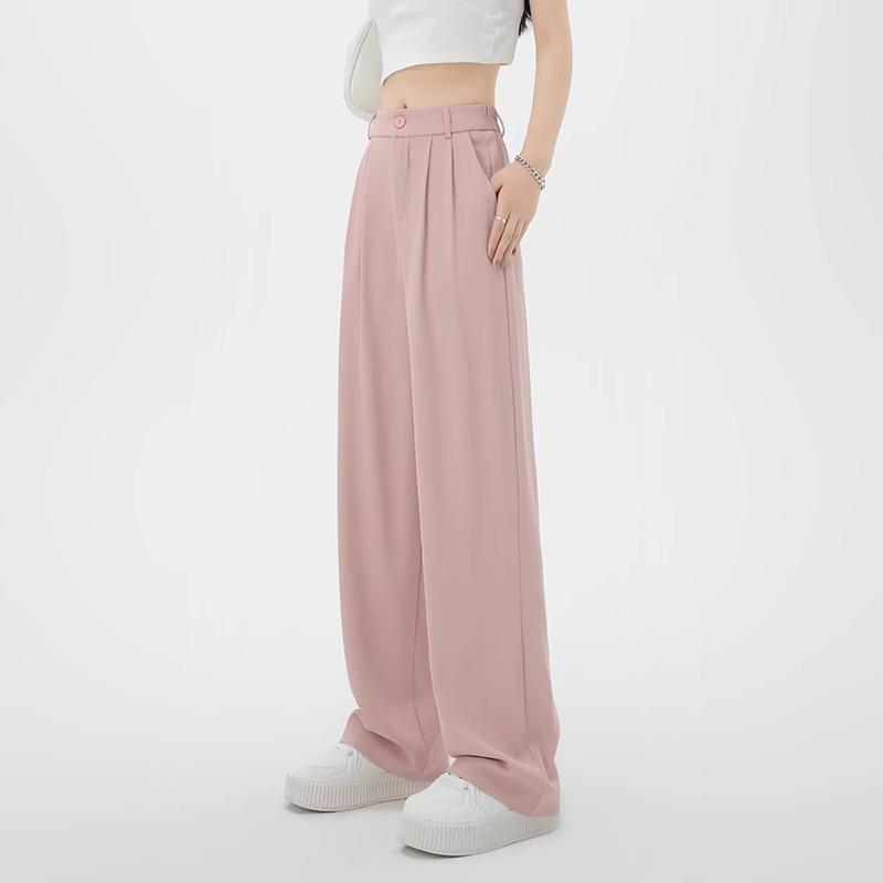 Костюм повседневные брюки женские с высокой талией драпированные прямые узкие широкие брюки
