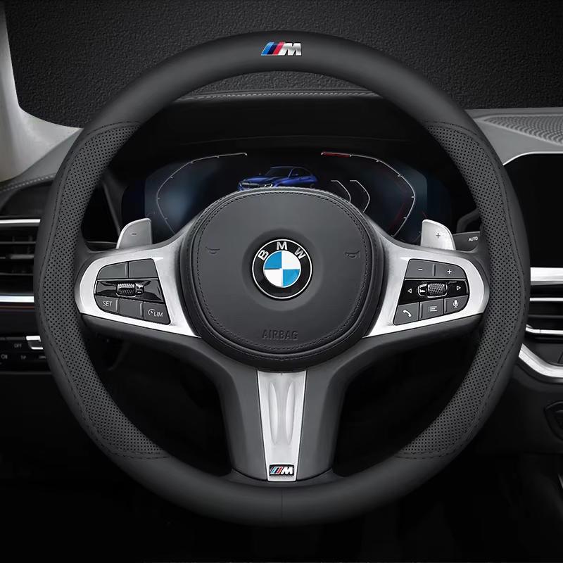 Car Steering Wheel Cover For BMW M G20 F11 E87 F30 F10 x3 G01 x5 F40 F16 M3 X1 X7 1 3 5 7 Series Leather Anti-slip Accessories gzdf57
