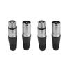 EIGHTNOO XLR 3 Pin Male Female Microphone Cable Connector Metal Plastic Male 2 (2 + Female)