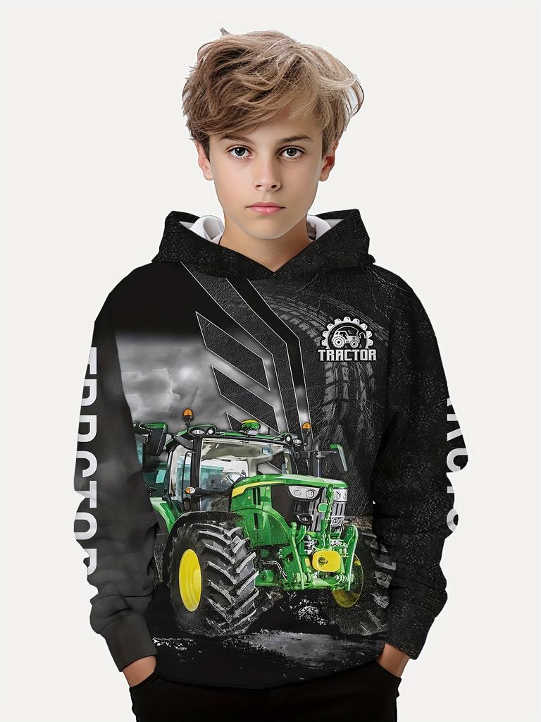 Одежда для мальчиков Футболка с длинным рукавом для девочек Толстовки с капюшоном с рисунком для детей Осенняя детская одежда с принтом машин Модные топы унисекс