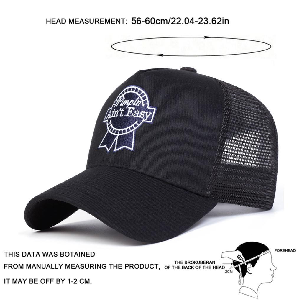Унисекс Ain't Easy Letter Вышитые бейсболки с сеткой для улицы Регулируемая весенне-летняя повседневная солнцезащитная шляпа