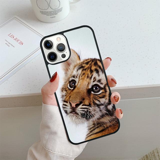Tiger Phone Case For iPhone 17 Air 13 12 14 15 16  Cover For Apple iPhone 17 Air 14 15 16 Pro Max 6S Plus Coque