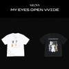 MEOVV Футболка K-pop Мода 1-й Альбом MY EYES OPEN VVIDE Милый Кот Принт Короткий Рукав Футболки Летние Высококачественная Хлопковая Футболка