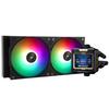 Thermalright FW 240 Black ARGB Водяное охлаждение ЦП 2 PWM вентилятора с IPS ЖК-экраном с жидкостным охлаждением ЦП Кулер Aio для ПК для LGA1700 Кулер, 2000 об/мин, 320240