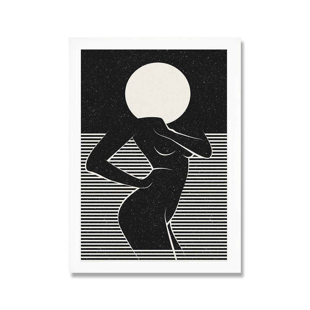 Абстрактный обнаженный женский силуэт, чувственный художественный принт, обнаженная фигура тела, современный женский постер в стиле бохо, холст, картина, Настенный декор