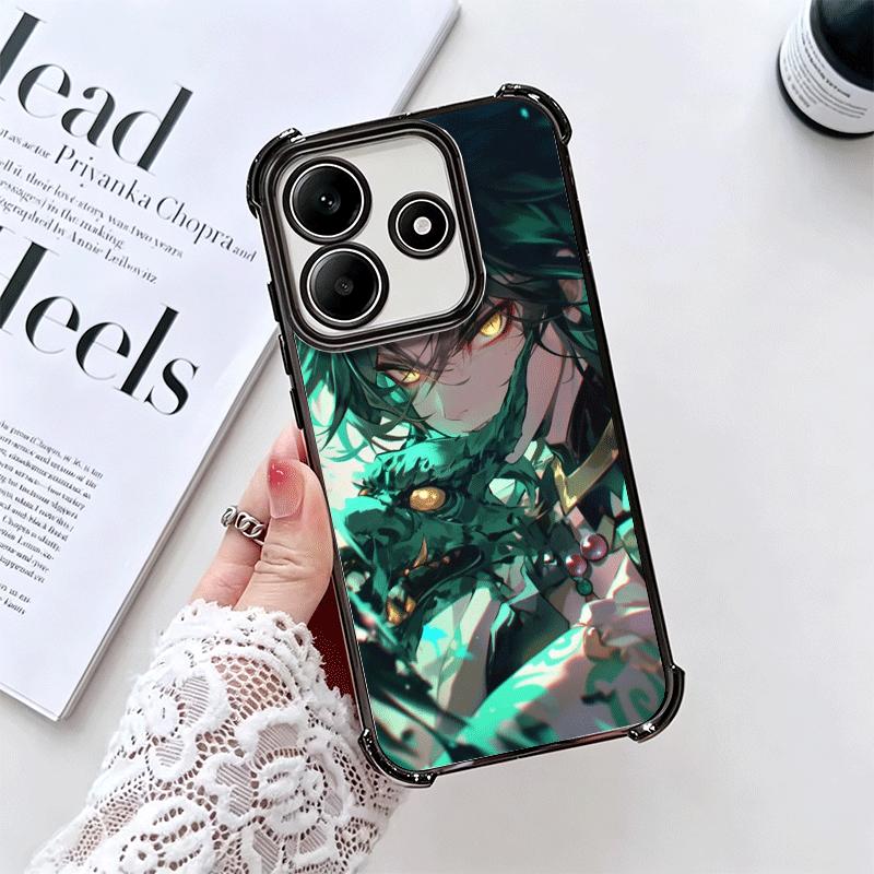 Чехол для телефона Genshin Impact Сяо с покрытием для Xiaomi Redmi Note 14 15 Pro Plus 13 12 11 11S 11T 10 9S 9 5G, противоударный чехол с подушкой безопасности