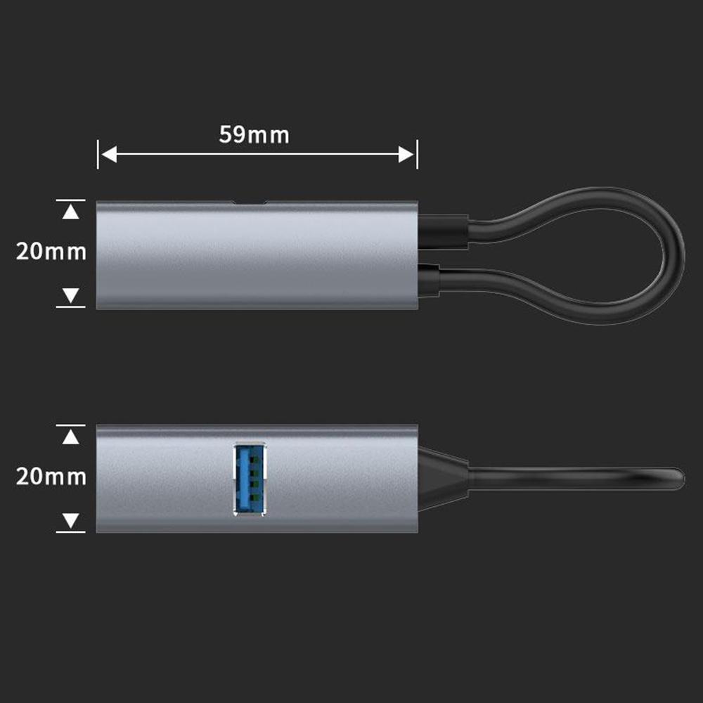 Type C to HD Converter 100W 4K 3 in 1 USB 3.0 Hub Adapter Portable Fast Charging for TV / Monitor Screen Mirroring