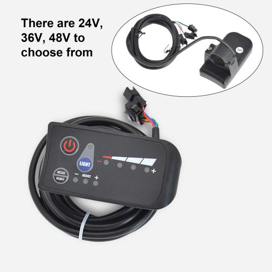 1 Set ABS Bike Panel Controller Wear Resistant High Strength Brushless Bike Speed Control Display for Electric Bike