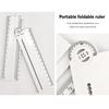 Folding Geometric Drawing Ruler Multifunctional Math Line Circular Drawing Geometry Template Angle Measure Drafting Ruler