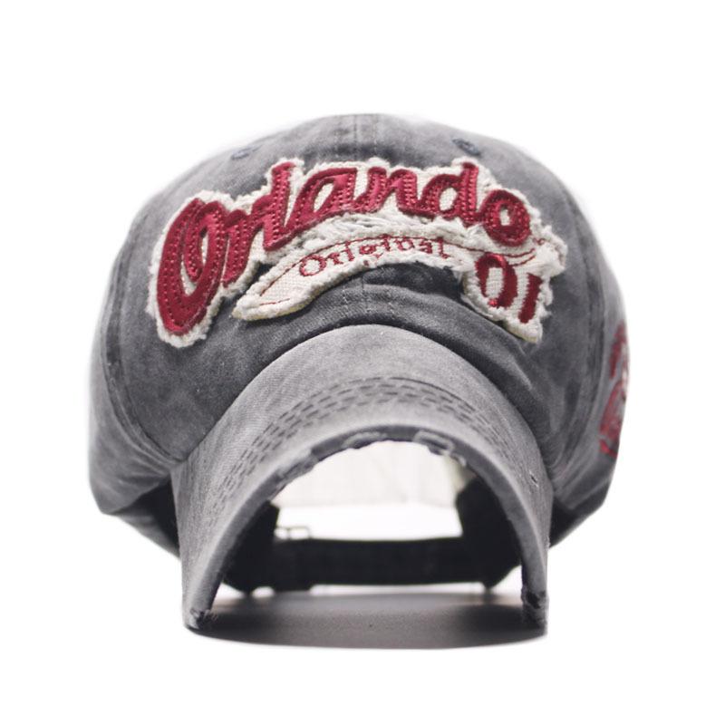 New soft top couple curved brim cap men's and women's old washed alphabet baseball cap