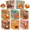 8 Cartoon Thanksgiving Turkey Collage Stickers Handicraft Waterproof Package Decorative Stickers DIY