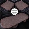 All-Season Linen Car Seat Cushion Set: Three-Piece Universal Fit for Driver/Passenger and Rear Seats