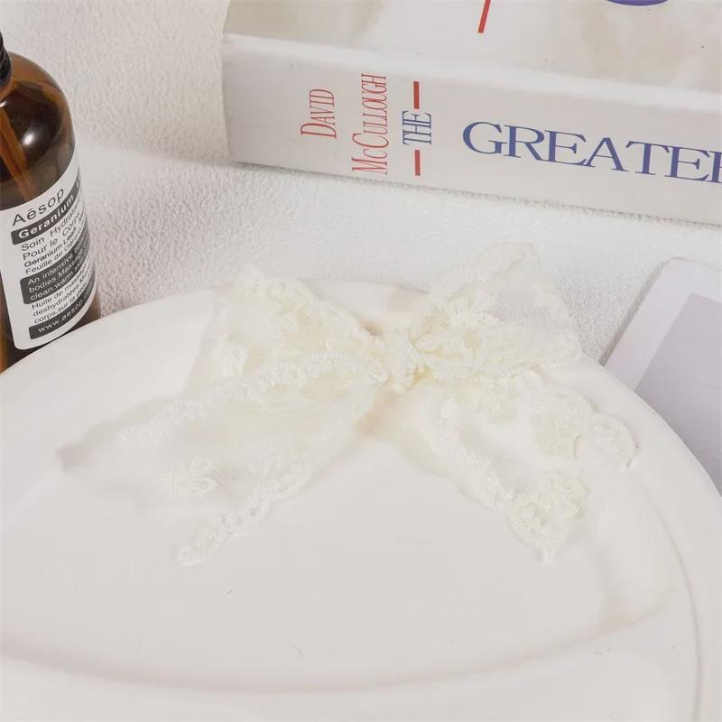 Сладкий темпераментный сетчатый кружевной бант для головы - аксессуары для волос и одежды своими руками