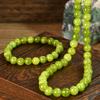 Natural Stone Peridot Necklace Bracelet Set Bohemian Women's Trendy Elegant Holiday Party Handmade Zircon