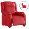 Electric Recliner Chair Red Faux Leather
