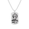 Game Genshin Impact Stainless Steel Dog Tags Jewelry Figure ID Pendant Necklace Tartaglia Keqing Diluc Accessories