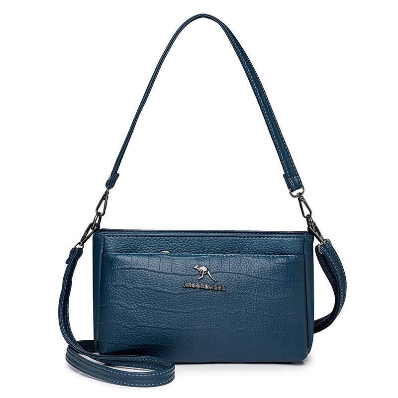 Маленькая квадратная сумка с крокодиловым узором 2024 года, летняя новая модная повседневная сумка-мессенджер, простая женская сумка через плечо, женская сумка для внешней торговли